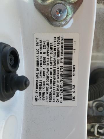 2016 HONDA CIVIC EXL 19XFC1F79GE043751