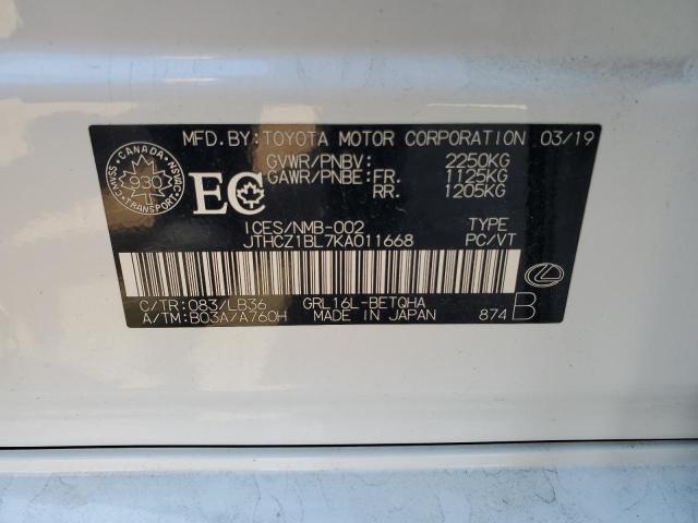 2019 LEXUS GS 350 BAS JTHCZ1BL7KA011668