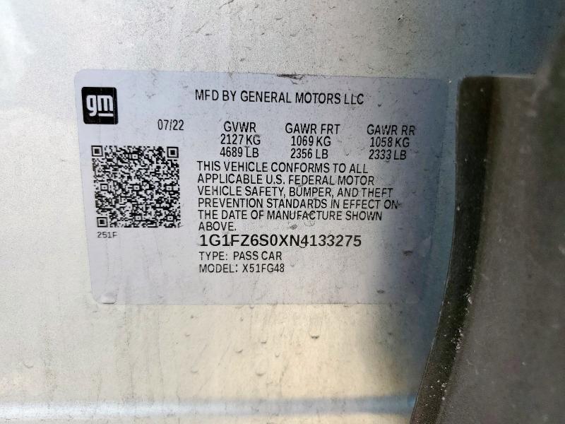 2022 CHEVROLET BOLT EUV P 1G1FZ6S0XN4133275