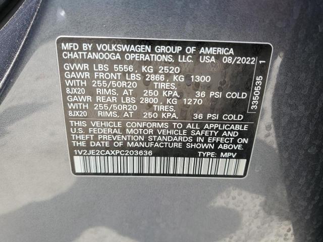 2023 VOLKSWAGEN ATLAS CROS 1V2JE2CAXPC203636