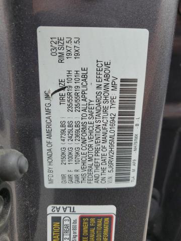 2021 HONDA CR-V TOURI 5J6RW2H95ML016942
