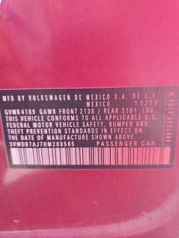 2017 VOLKSWAGEN JETTA SE 3VWDB7AJ7HM280565