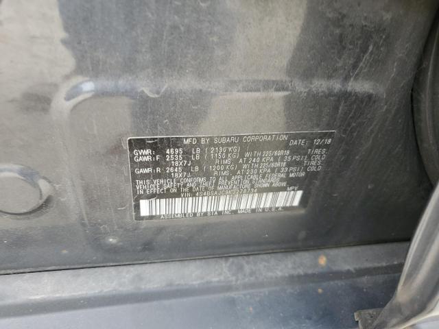 2019 SUBARU OUTBACK 2. 4S4BSAJC9K3278734