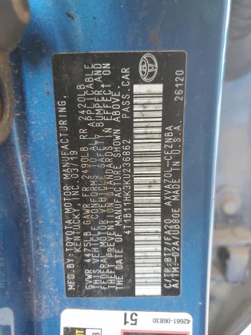 2019 TOYOTA CAMRY L 4T1B11HK3KU236862