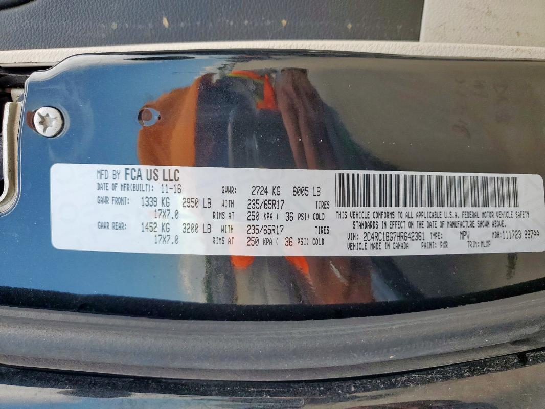 2017 CHRYSLER PACIFICA T 2C4RC1BG7HR642361