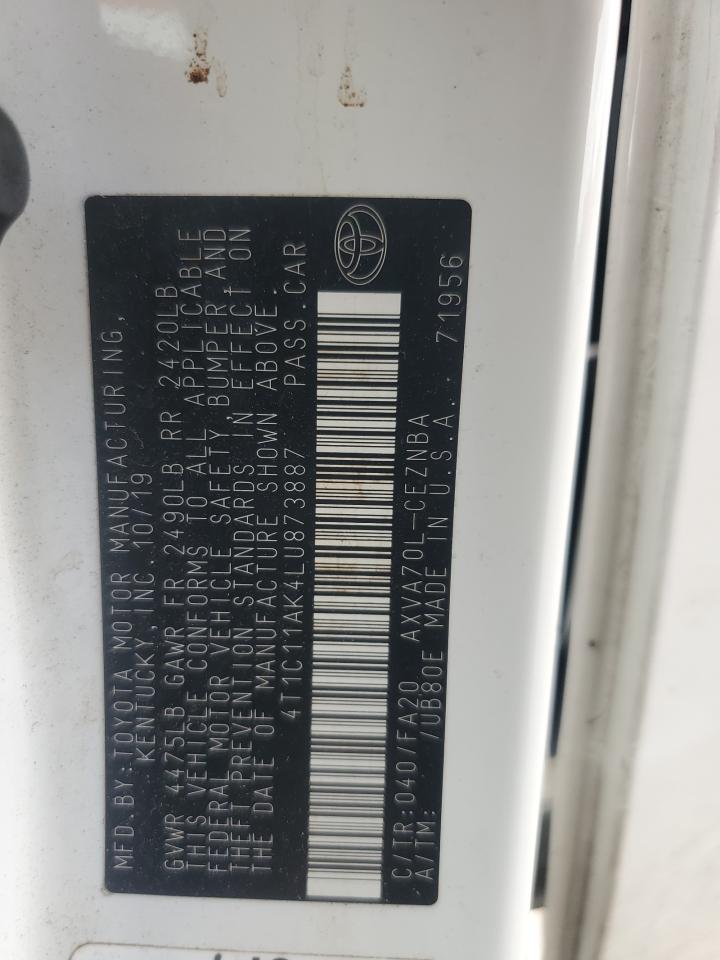 Lot #3245389425 2020 TOYOTA CAMRY LE