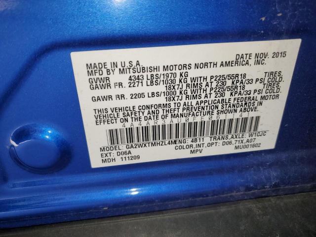 2015 MITSUBISHI OUTLANDER 4A4AR3AU0FE061141
