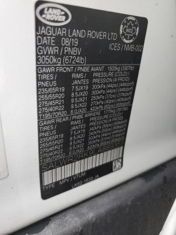 2020 LAND ROVER RANGE ROVE SALWR2RK9LA889355