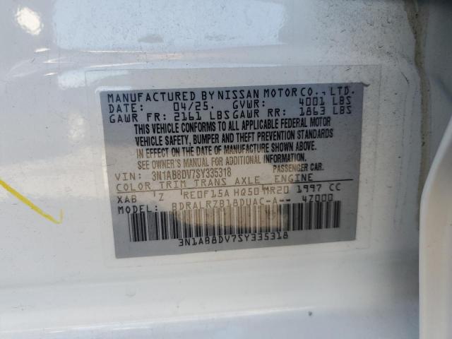 2025 NISSAN SENTRA SR 3N1AB8DV7SY335318