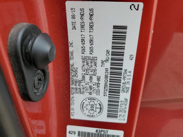 2016 TOYOTA TACOMA DOUBLE CAB - 5TFDZ5BNXGX001249