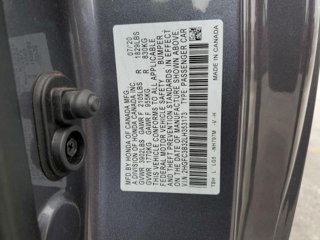 2020 HONDA CIVIC EX 2HGFC3B32LH353173