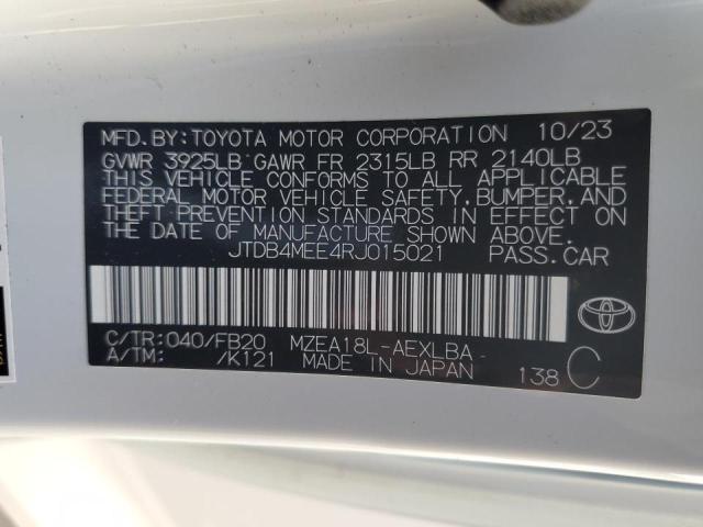2024 TOYOTA COROLLA LE JTDB4MEE4RJ015021