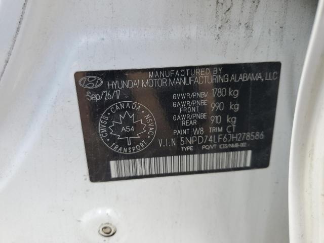 2018 HYUNDAI ELANTRA SE 5NPD74LF6JH278586