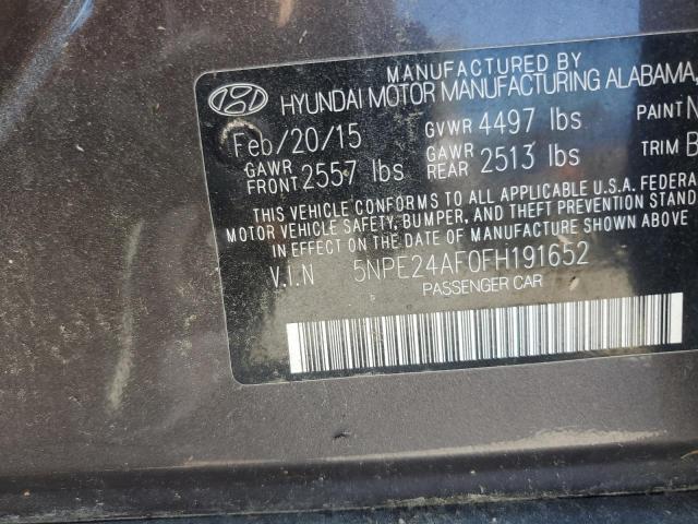 2015 HYUNDAI SONATA SE 5NPE24AF0FH191652