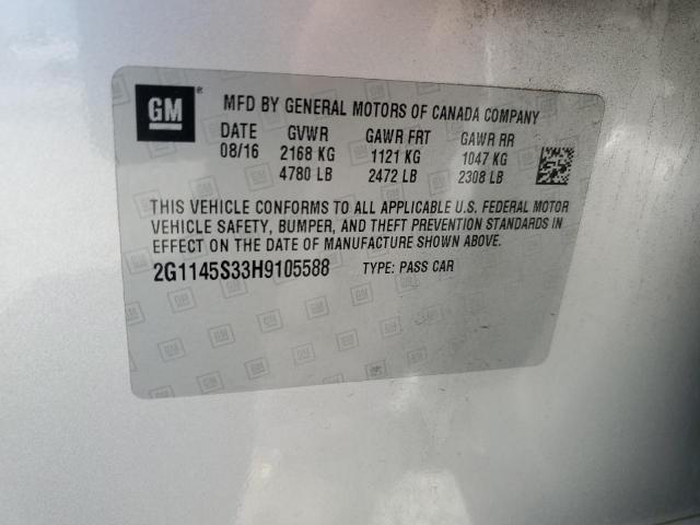 2017 CHEVROLET IMPALA PRE 2G1145S33H9105588