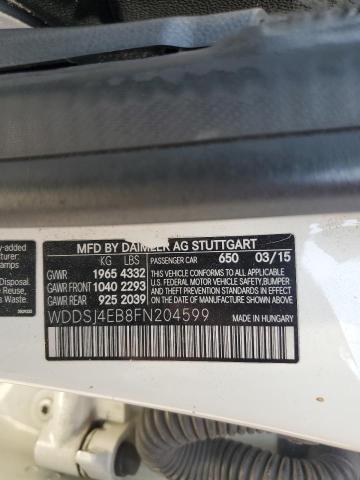 2015 MERCEDES-BENZ CLA 250 WDDSJ4EB8FN204599