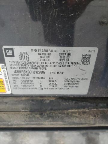 2017 GMC ACADIA LIMITED SLT-2 1GKKRSKD8HJ127809
