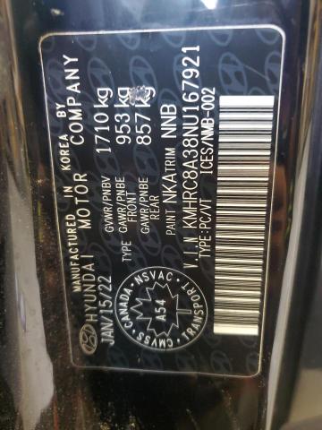 2022 HYUNDAI VENUE SEL KMHRC8A38NU167921