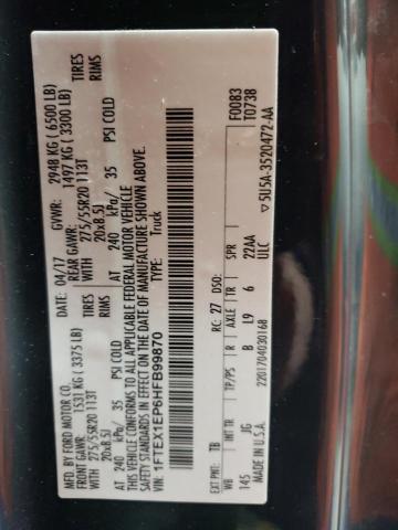 2017 FORD F150 SUPER 1FTEX1EP6HFB99870
