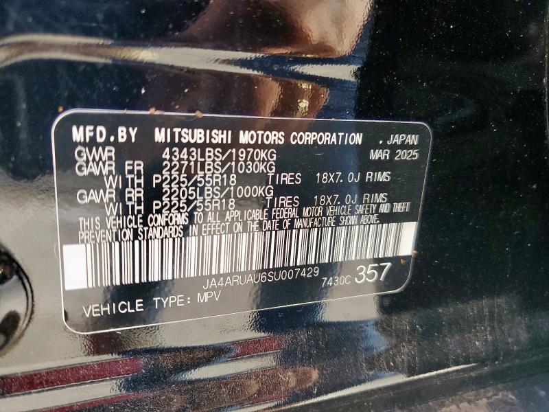 2025 MITSUBISHI OUTLANDER SPORT S JA4ARUAU6SU007429