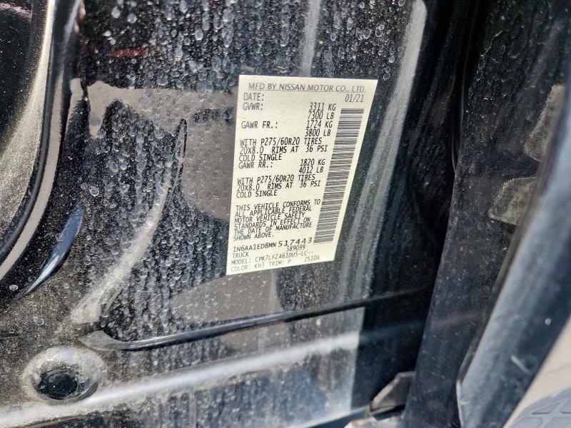2021 NISSAN TITAN SV 1N6AA1ED8MN517443
