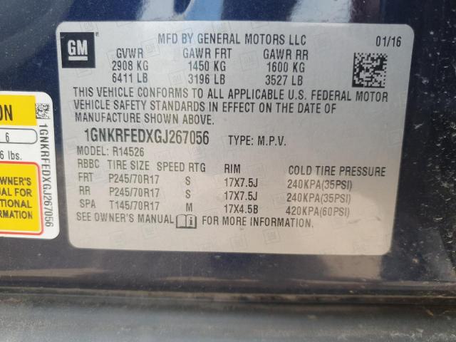 2016 CHEVROLET TRAVERSE LS 1GNKRFEDXGJ267056