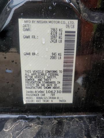 2019 NISSAN ALTIMA SR - 1N4BL4CV0KC106230