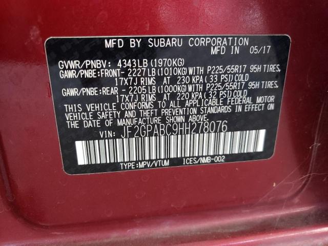 2017 SUBARU CROSSTREK JF2GPABC9HH278076