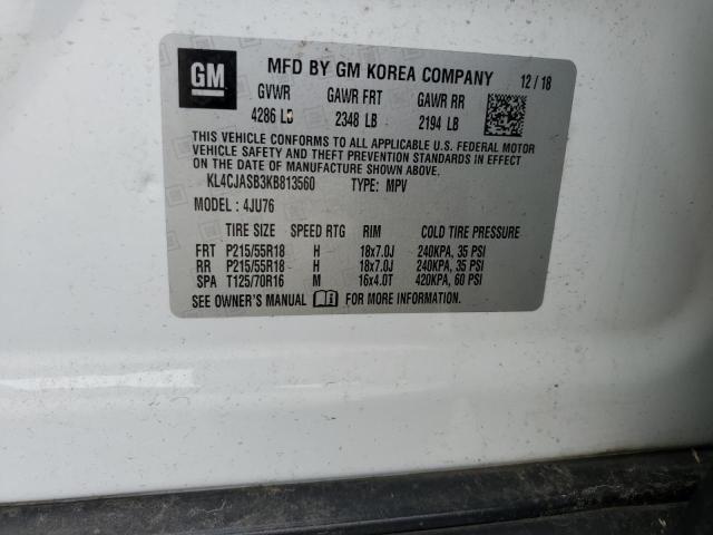 2019 BUICK ENCORE PRE KL4CJASB3KB813560