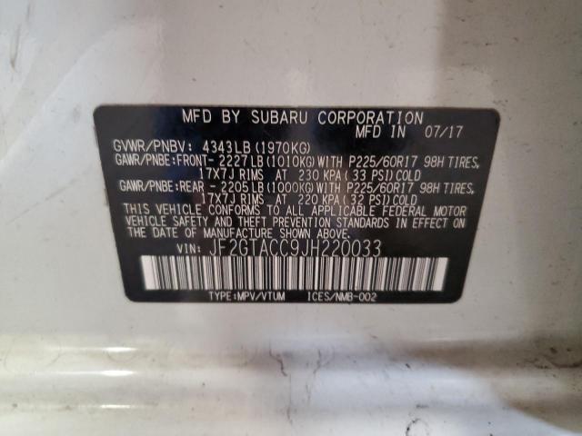 2018 SUBARU CROSSTREK JF2GTACC9JH220033