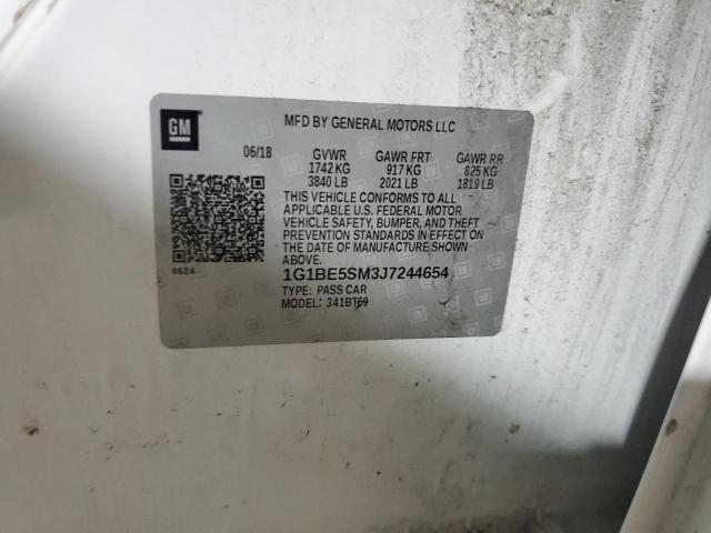 2018 CHEVROLET CRUZE LT 1G1BE5SM3J7244654