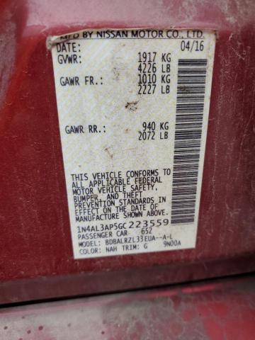 2016 NISSAN ALTIMA 2.5 - 1N4AL3AP5GC223559
