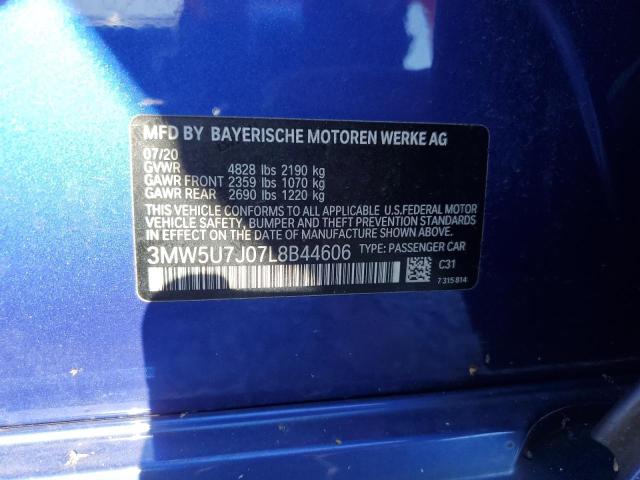 2020 BMW M340I 3MW5U7J07L8B44606