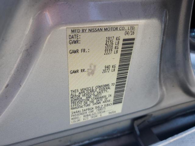 2016 NISSAN ALTIMA 2.5 1N4AL3AP8GN362380