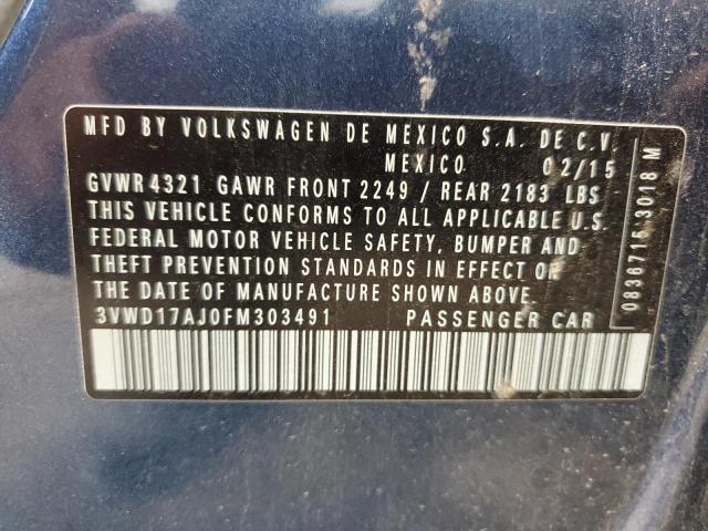 2015 VOLKSWAGEN JETTA SE 3VWD17AJ0FM303491