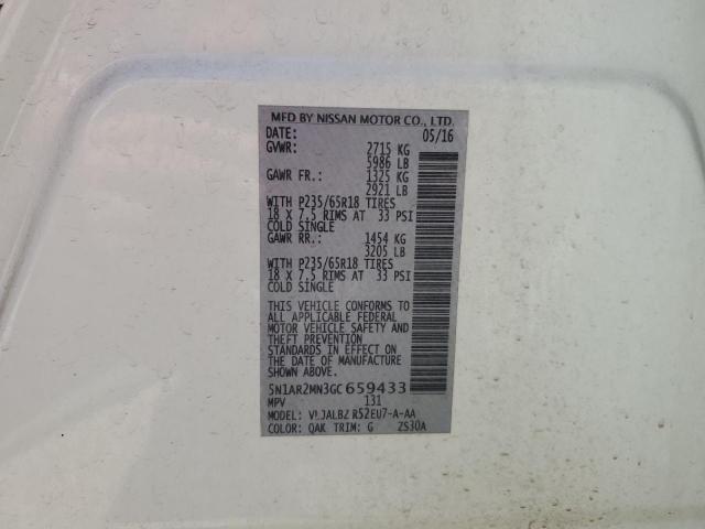 2016 NISSAN PATHFINDER 5N1AR2MN3GC659433