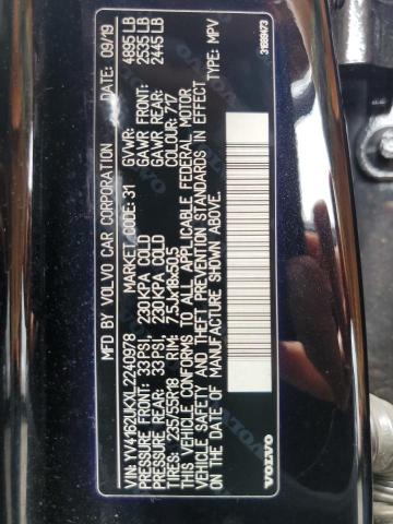 2020 VOLVO XC40 T5 MO YV4162UKXL2240978