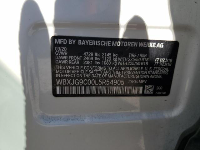 2020 BMW X1 XDRIVE28I WBXJG9C00L5R54905