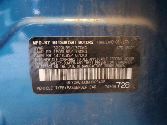 2021 MITSUBISHI MIRAGE ES ML32AUHJ3MH009408