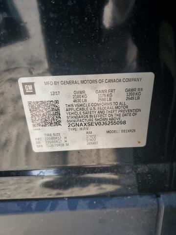 2018 CHEVROLET EQUINOX LT 2GNAXSEV0J6255098