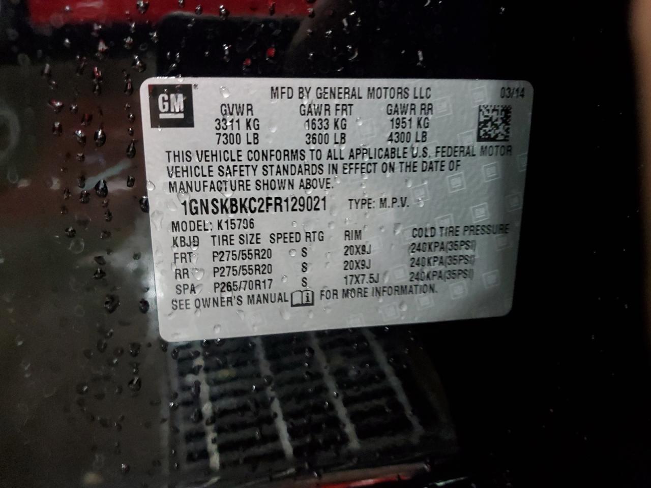 CHEVROLET TAHOE K1500 LT