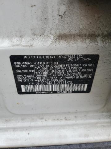 2016 SUBARU CROSSTREK JF2GPAKC1GH311800