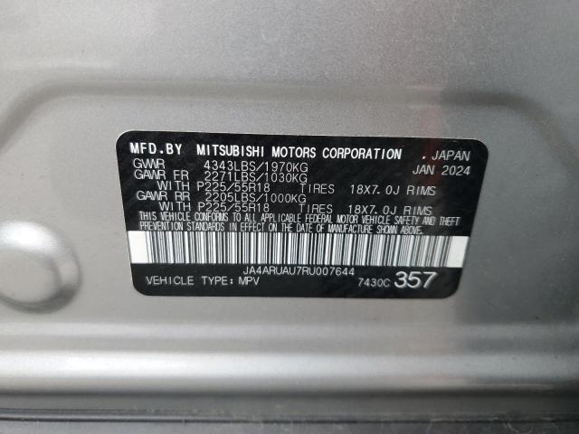 2024 MITSUBISHI OUTLANDER JA4ARUAU7RU007644
