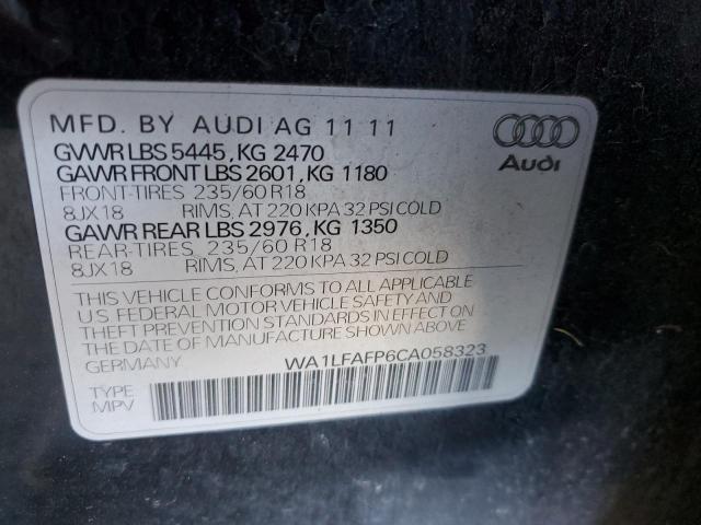 2012 AUDI Q5 PREMIUM - WA1LFAFP6CA058323