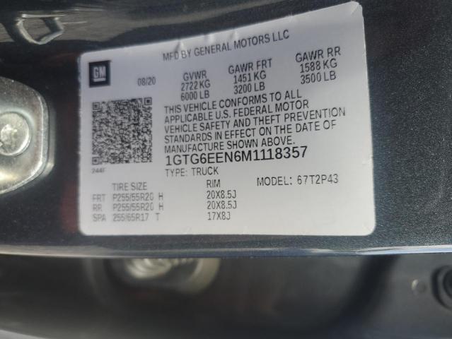 2021 GMC CANYON DEN 1GTG6EEN6M1118357