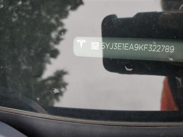 2019 TESLA MODEL 3 5YJ3E1EA9KF322789