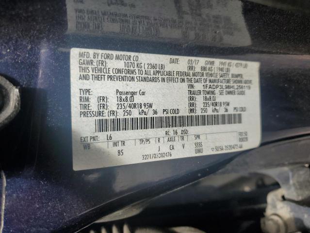 2017 FORD FOCUS ST 1FADP3L98HL256119