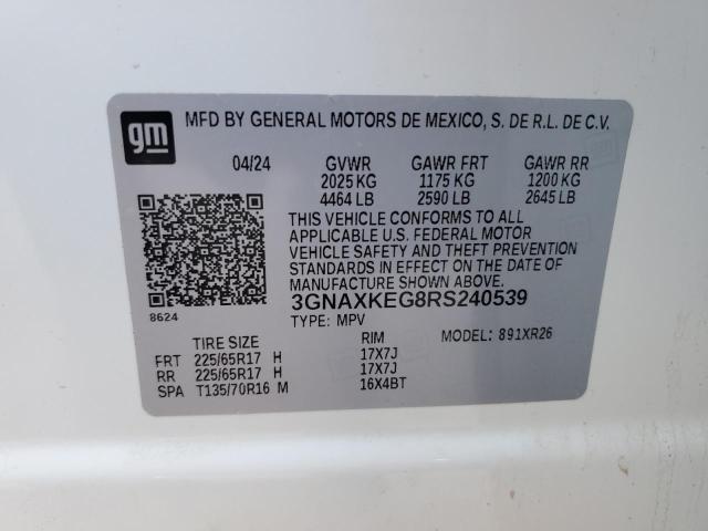 2024 CHEVROLET EQUINOX LT 3GNAXKEG8RS240539