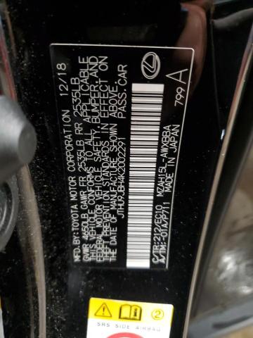 2019 LEXUS UX 250H JTHU9JBH4K2002291