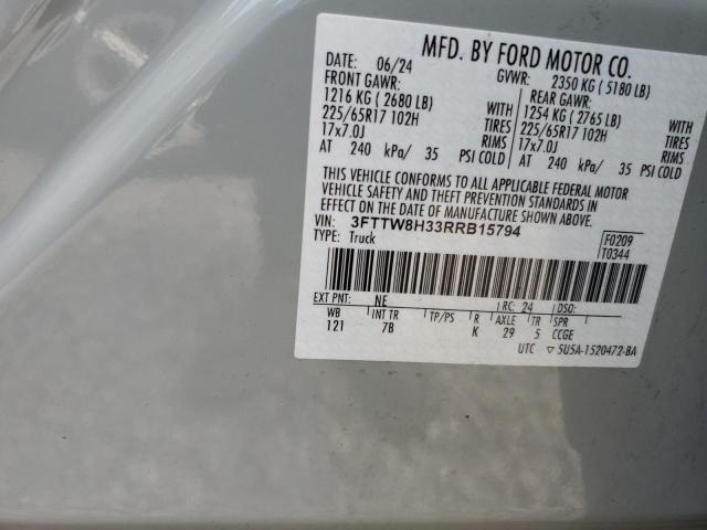 2024 FORD MAVERICK XLT 3FTTW8H33RRB15794